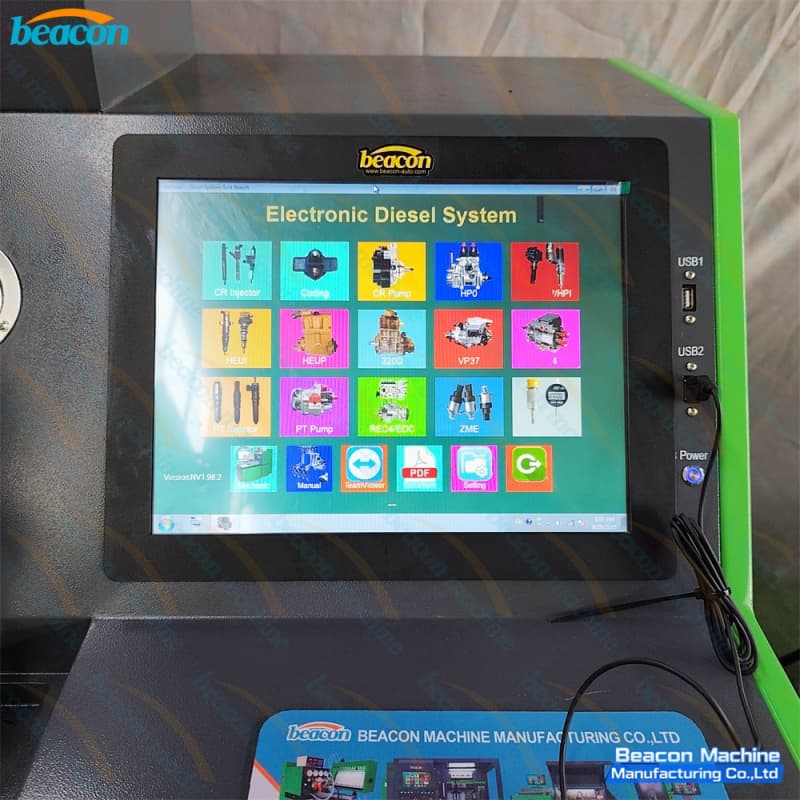 {Испытательный стенд для форсунок HEUI-F, HEUI и Common Rail производства Beacon Machine Manufacturing оборудование для тестирования форсунок Caterpillar C7, C9 и 3126B.}